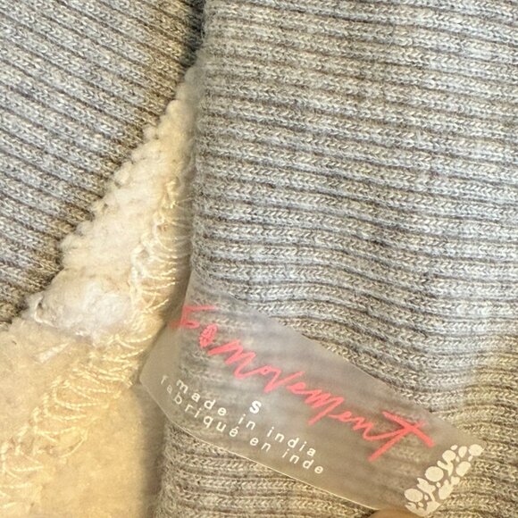 SMALL Free People Movement Making It Gray Cream Colorblock Joggers Sweatpants - Picture 4 of 12